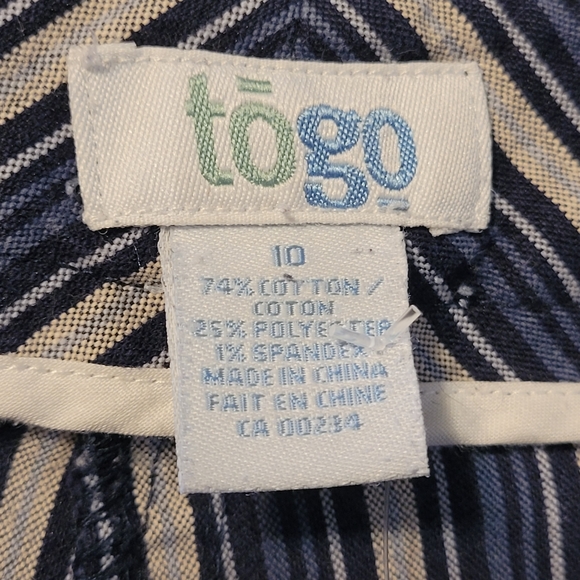 TOGO striped pants size 10 - Picture 6 of 7